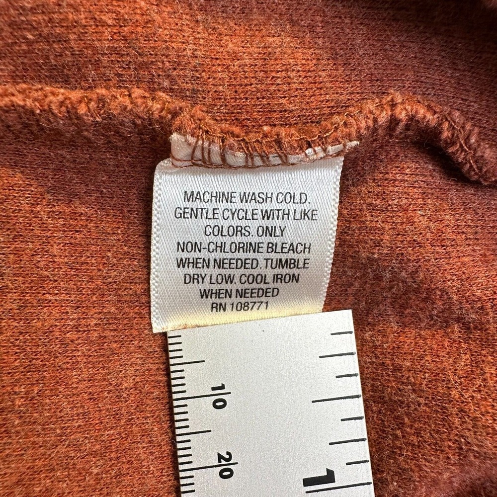 Tasso Elba Spa Mens Rust Red Dad Pullover Henley Cotton Sz XXL 1/4‎ Zip Sweater - Picture 3 of 16
